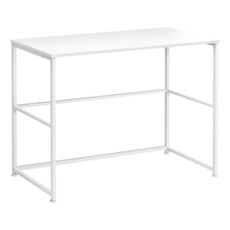 Monarch Specialties Computer Desk, Home Office, Laptop, Left, Right Set-up, Storage Drawers, 40"L, Work, Metal, White I 7775